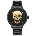 WWOOR 8867 Men Watches Skull Watch Stainless Steel Quartz Watch Fashion Wristwatches Steel Mesh Reloj Hombre